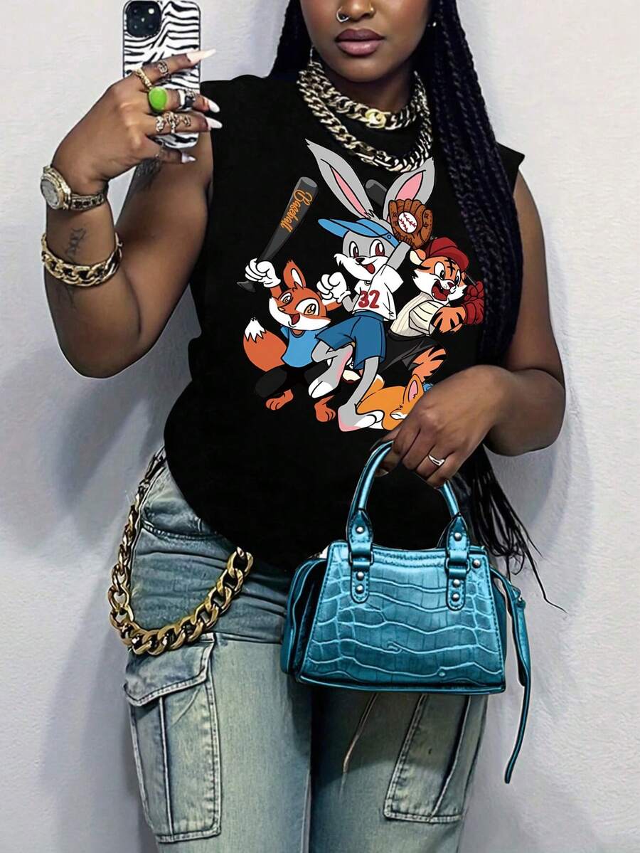 Maweii Women's Casual Tank Top - Black - View 1