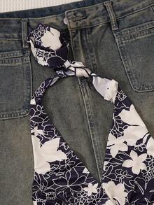 Glimmora Women's Printed Spaghetti Strap Camisole, Retro Slimming Sexy Cami Top - Multicolor - View 3