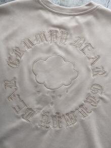 SHEIN X Care Bears Camiseta de tirantes casual de hombre con bordado de dibujos animados, para verano - Albaricoque - Ver 4