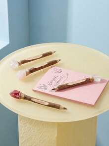 Joivida 1Pc/3Pcs Creative Wooden Ballpoint Pen Set For DIY Signatures And Drawing, Perfect Holiday Gift - multicolor - View 2