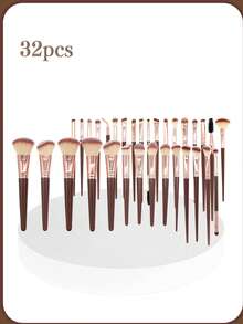 Bộ dụng cụ trang điểm 53 món, bao gồm cọ tán phấn mắt, cọ kẻ lông mày, cọ nền, cọ phấn phủ, cọ má hồng, cọ che khuyết điểm và cọ bắt sáng. Được làm từ lông tổng hợp siêu mềm chất lượng cao, phù hợp cho việc trang điểm mặt hàng ngày. - Nhiều màu - Xem 4