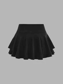 SHEIN Girlism Conjunto de vestido y pantalones cortos deportivos de unicolor de punto para niñas preadolescentes, compra 1 y llévate 2 - Multicolor - Ver 9