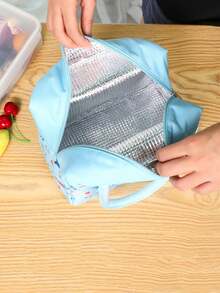 1 túi đựng cơm bento cầm tay, kiểu dáng thời trang mới, túi đựng cơm có ngăn bên hông, túi giữ nhiệt. - Nhiều màu - Xem 6