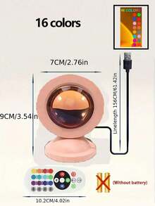 1 件 LED 日落氛围灯 - 营造温馨氛围，非常适合客厅装饰、卧室氛围照明、节日装饰、礼品、节日庆典、锚点背景图像 - 彩色 - 查看 14