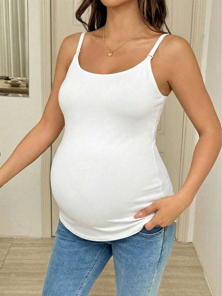SHEIN Maternity T-Shirts - Black and White - View 1