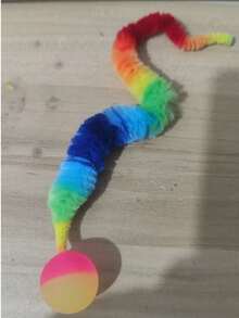 1pc Magical Twisting Cat Toy, Available In Multiple Colors, Suitable For Indoor Cats, Color Of Ball Is Random - Multicolor - View 13