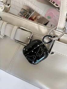 Vintage Star Angel WingCase With Strap, Unique Design For 2/3/Pro/4, Creative Protective Cover For Girls, Cute Hard Shell With Keychain - Black - View 5
