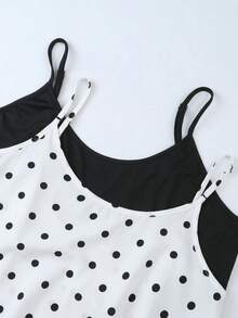 SHEIN EZwear 2件套加大码女士简约日常吊带背心，夏季上衣，女士夏季可爱上衣，女士休闲新款上衣，女士新款上衣，夏季女士上衣 - 彩色 - 查看 5