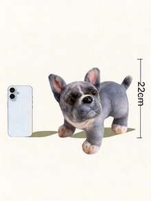 POKOJA LAND 8.6英寸椋鸟，法国斗犬毛绒玩具，仿真逼真，柔软手工制作，卧姿可爱，适合男孩女孩，是送给各个年龄段和各种场合的可爱礼物。 - 彩色 - 查看 2