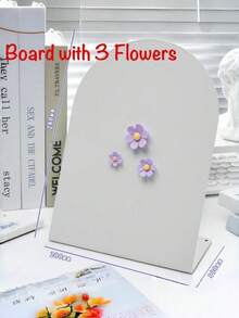 Magnetic Message Board & Card Holder Display, Desktop Notepad Organizer With Vertical Badge Storage, Office Desk Accessory & Workspace Organizer - one-size - View 13