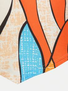 Bộ 2 món cho bé gái, thích hợp mặc đi biển, phong cách nhiệt đới, gồm áo tank top móc cổ bất đối xứng và quần short cargo, đồ đôi cho chị em gái. - Nhiều màu - Xem 6