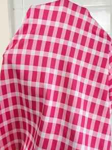 SHEIN 夏季孕妇休闲格子吊带连衣裙 - 粉色 - 查看 7