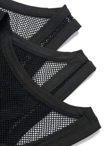 Manfinity Dauomo Men's Bold Sleeveless Streetwear Tank Top With Round Neckline, Rave - Black - View 3