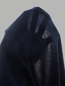 SHEIN 两件套少女时尚休闲卫衣套装，灰色翻领拉链短袖露脐卫衣搭配同色宽松长裤，正面刺绣设计，适合外出、室内、运动、聚会、上学、春夏秋季穿着。 - 藍色 - 查看 8
