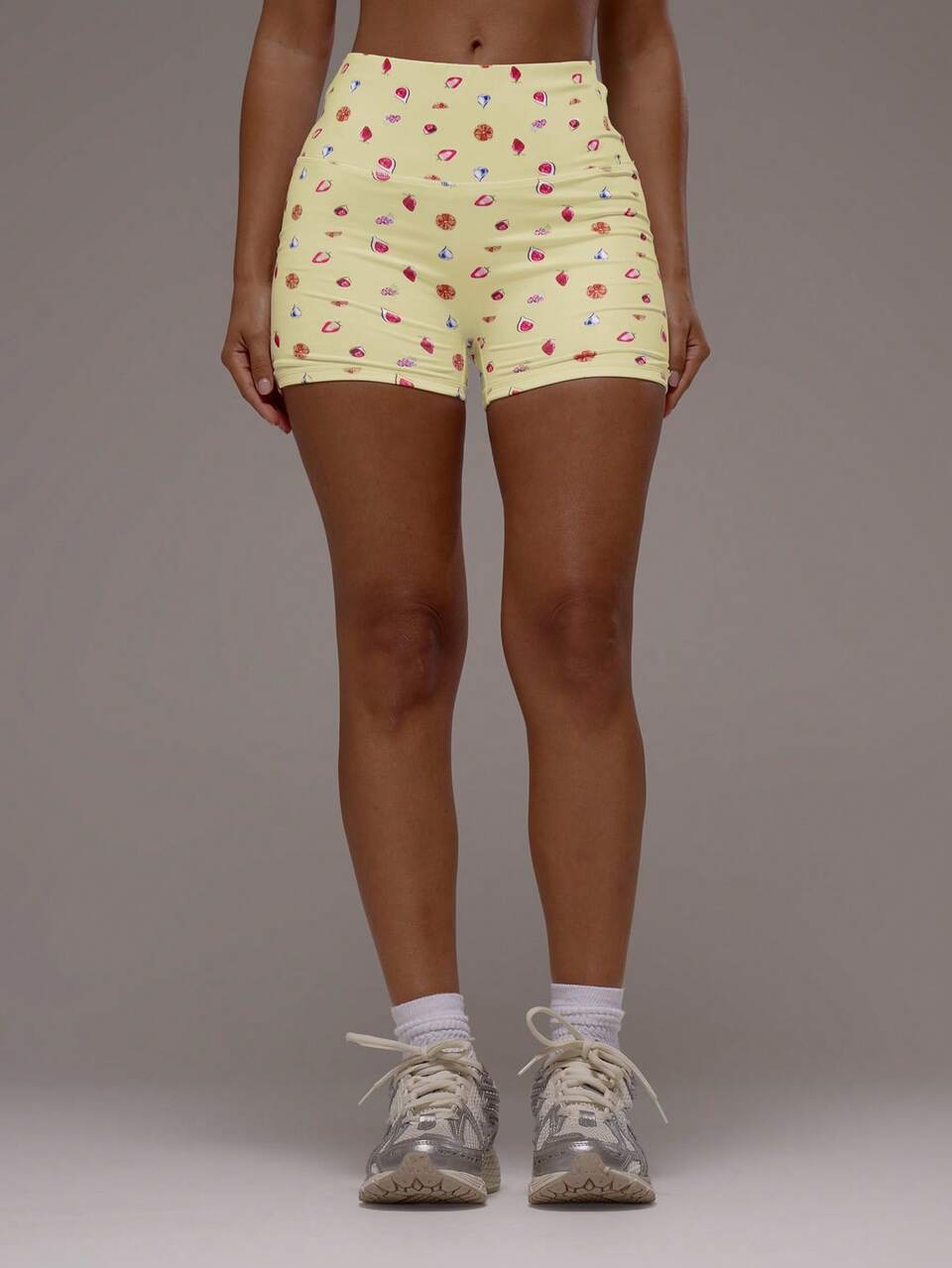 Estampado de frutas Cintura alta Activo Solo deporte Entrenamiento Gimnasio Lindo Pilates Fitness Diario Femenino Casual