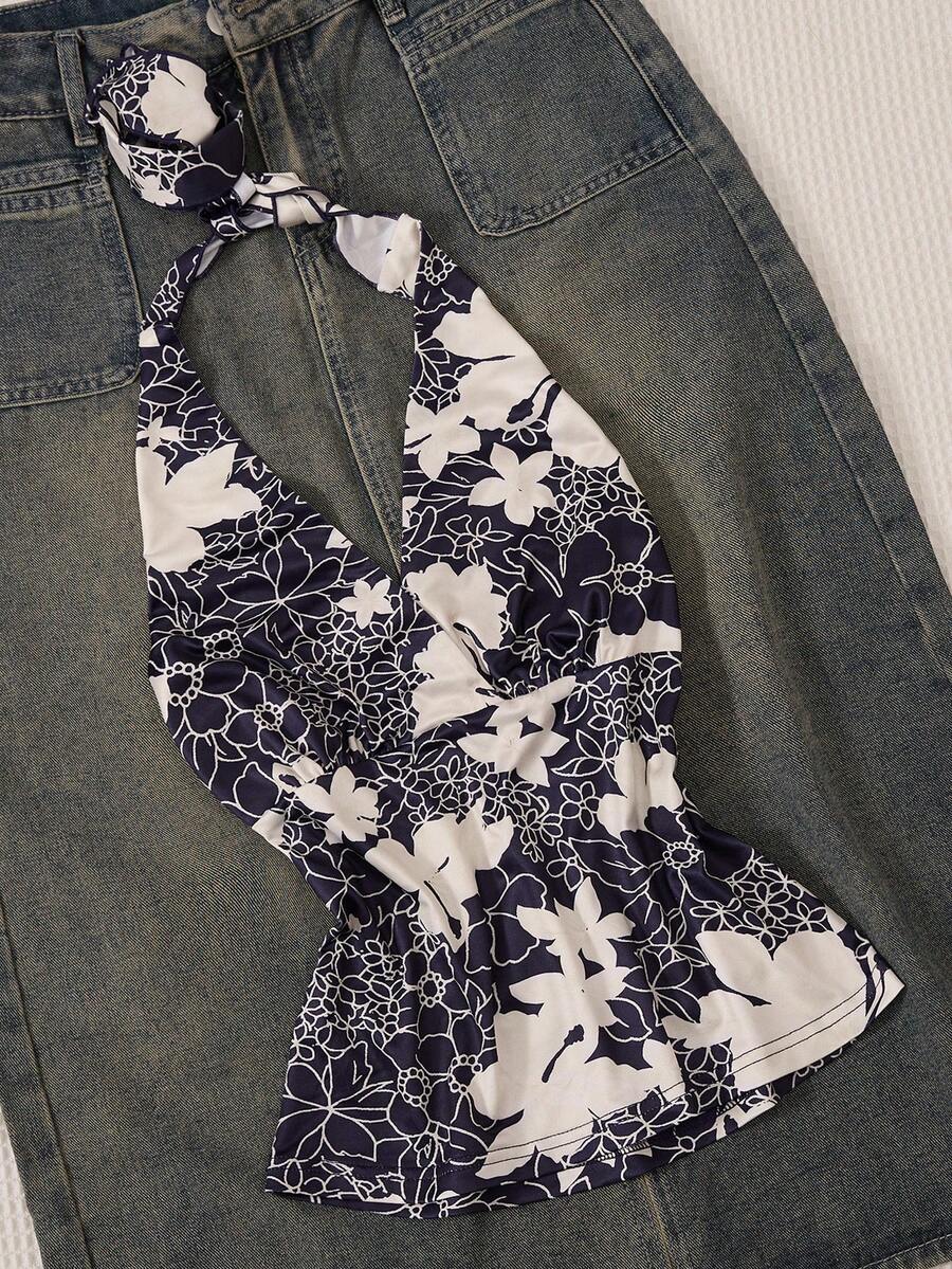 Glimmora Women's Printed Spaghetti Strap Camisole, Retro Slimming Sexy Cami Top - Multicolor - View 1