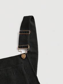 SHEIN MOD Vestido peto para mujer - Negro - Ver 3