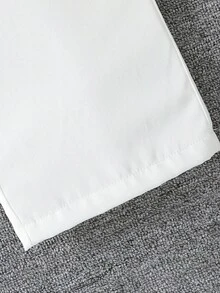 Bộ đồ liền thân rộng rãi thanh lịch cổ tròn tay ngắn cho bé gái tuổi mới lớn - Màu be - Xem 5