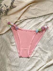 CottageSlumber 3入組女性花朵刺繡三角褲 - 彩色 - 查看 4