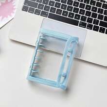 A7 Clear Ring Binder, 3D Embossed Sticker Book, Sticker Album, Softcover Double-Ring Planner With Clear Pages, K-Pop Photo Album, Large-Capacity Portable Ring Binder, Diary, Planner, Scrapbook, Notepad-Perfect For School And Office Use - Multicolor - View 2