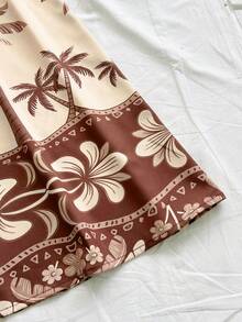 Soleia Đầm lửng hai dây dáng midi in họa tiết nhiệt đới, thích hợp cho kỳ nghỉ, dành cho nữ. - Nhiều màu - Xem 4