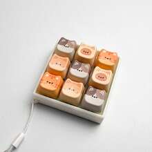 MINKOJA 1个猫咪键帽，3D打印底座，减压键，测试轴，可拆卸键帽 - 彩色 - 查看 8