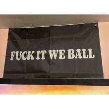1 件粉色 F-Uck It We Ball 旗帜 3x5 英尺趣味男人洞穴墙适用于青少年女孩室内室外卧室和大学宿舍墙壁装饰挂毯礼物 - 彩色 - 查看 12