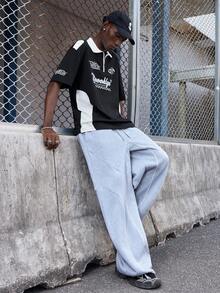 EVRINFINITE 男士前系带口袋简约运动裤，休闲日常穿着 - 淺灰色 - 查看 7