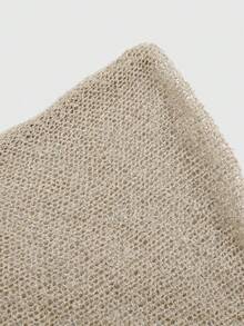 Hippie Loose Hollow-Out Knit Blouse For Women, Suitable For Beach Vacation - Apricot - View 11