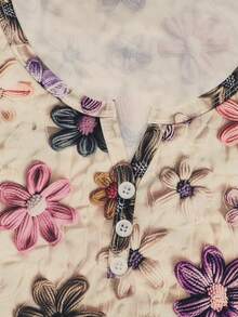 Selamara Camiseta de tirantes con estampado de palmeras para mujer - Multicolor - Ver 4