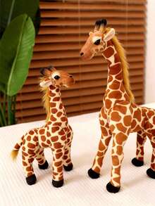 POKOJA LAND Peluche de jirafa de jardín de 30 cm, animal de peluche, juguete de jirafa de felpa simulada, regalo de Navidad, Halloween y cumpleaños para niños, buena opción de primavera a verano - Multicolor - Ver 6