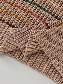 SHEIN Franclia Áo dệt kim kẻ sọc không tay dành cho nữ - Nhiều màu - Xem 4