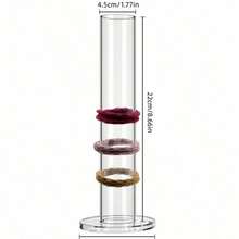 1 pieza Organizador de gomas de pelo de tubo de acrílico transparente, estante de almacenamiento multifuncional para relojes, pulseras y joyas con cuentas - transparente - Ver 7