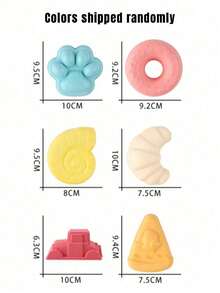 MINKOJA 6PCs Nordic Style Complete Beach Sand Toy Set With Ice Cream Molds - Multicolor - View 8