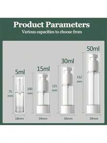 1 Piece, Transparent Vacuum Cosmetic Cream Pump Bottle Vacuum Bottle With Press Pump, Vacuum Lotion Bottle Refillable Cosmetic Storage Container Small Bottle Jar Portable Travel Cream Lotion Container Jar, Essence Dispenser, Travel-Friendly Cosmetic Dispenser Suitable For Foundation, Lotion, Essential Oil, Shampoo, Travel Storage Foundation, Cream, Moisturizer Or DIY Skin Care Products, Used To Pack Homemade Beauty Gifts - Clear - View 5