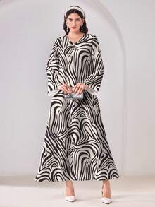 Al Najma 女士简约印花休闲派对旅行连衣裙 - 彩色 - 查看 1