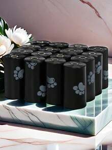 SHEIN 20 cuộn, mỗi cuộn 300 túi đựng phân chó siêu dày, chống rò rỉ, không mùi, màu đen, chất liệu 100% chống mùi hôi, thích hợp cho việc dắt chó đi dạo ngoài trời, du lịch và dọn dẹp. - màu đen - Xem 4