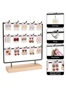 1 Giá trưng bày bông tai bằng gỗ, kệ đựng bông tai, hộp đựng đồ du lịch - Nhiều màu - Xem 4