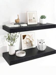1 Kệ treo tường dày, kệ treo tường cỡ lớn chịu lực tốt, phù hợp cho phòng ngủ, phòng khách, nhà bếp, văn phòng và nhiều nơi khác, cung cấp không gian lưu trữ và trưng bày rộng rãi trên tường. - màu đen - Xem 8