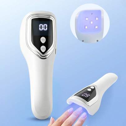 Teckwe Đèn LED UV mini sạc lại được với chức năng hẹn giờ kép 60 giây/90 giây, máy sấy sơn gel không dây cầm tay, pin bền lâu, sấy nhanh, thiết kế nhỏ gọn, thích hợp sử dụng tại nhà và salon, dụng cụ làm móng.