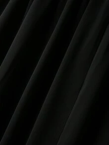 GlowEve CURVE Chân váy midi dáng rộng thanh lịch bằng chiffon với nơ thắt eo - Chân váy dài màu đen mùa hè dành cho nữ, chân váy đen vạt trước ngắn vạt sau dài, chân váy nơ đen, chân váy xếp tầng, chân váy thanh lịch. - màu đen - Xem 3