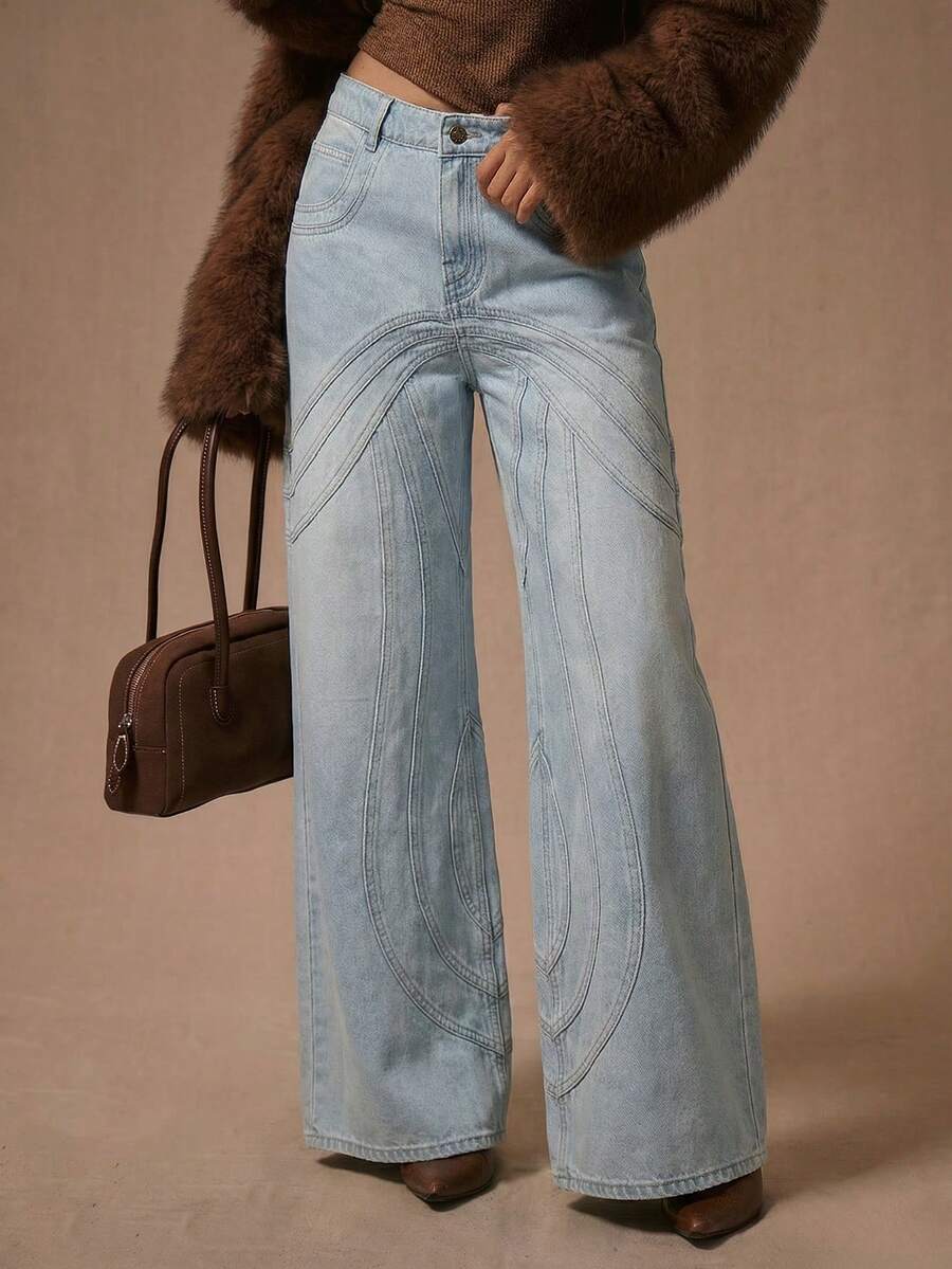 MUSERA Jeans de mujer - Celeste - Ver 1