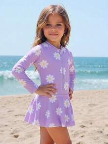 Emery Rose Kids Emery Rose Kids Áo tắm liền thân dài tay có khóa kéo in hình quả anh đào và sọc cho bé gái, áo tắm dài tay cho bé gái, áo tắm dài tay cho bé gái, áo tắm dài tay cho bé gái, áo tắm dài tay cho bé gái, áo tắm dài tay cho bé gái, áo tắm dài tay cho bé gái, áo tắm dài tay cho bé gái, áo tắm dài tay cho kỳ nghỉ hè - Màu tím - Xem 8