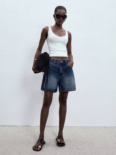 ATUI Studio Women's Casual Low-Waist Denim Shorts, Summer
