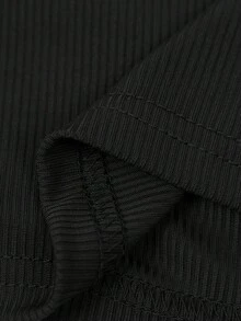 Manfinity Dauomo Atasan Kasual Serbaguna untuk Pria Ukuran Besar, Warna Polos, untuk Pemakaian Sehari-hari - Hitam - View 5