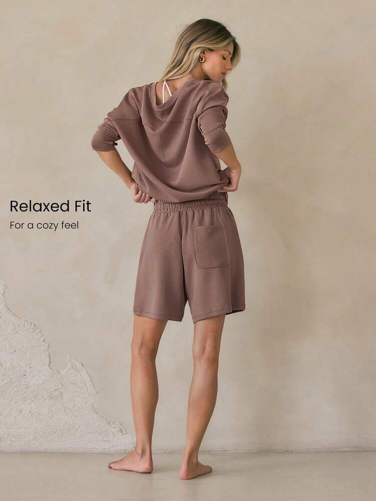 SoftCalm Modal Bermuda Adjustable Pocket Shorts Daily Casual Lounging Summer