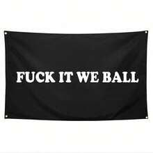 1 件粉色 F-Uck It We Ball 旗帜 3x5 英尺趣味男人洞穴墙适用于青少年女孩室内室外卧室和大学宿舍墙壁装饰挂毯礼物 - 彩色 - 查看 23
