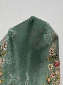 SHEIN LUNE 休闲简约度假波西米亚风优雅复古做旧花卉植物印花图案，适合音乐节、海滩装扮、度假穿着，女士夏季休闲印花迷你连衣裙，春夏款 - 彩色 - 查看 6