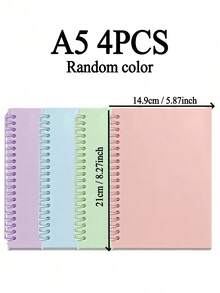 120-Page Spiral Bound Notebook - Blue Minimalist Cover, Portable Ledger For Accounting, Note-Taking & Planning, Perfect For School, Work, Gift (Teacher's Day, Graduation) - Multicolor - View 15