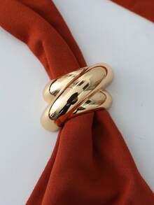 NostaNoir 收腰露背吊带开衩连衣裙，性感 - 鏽棕色 - 查看 5